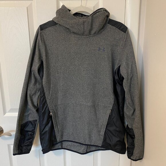 Under Armour Womens‎ ColdGear Infrared Popover Hoodie Gray Large - Picture 2 of 10